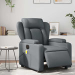VIDAXL Fauteuil de massage inclinable electrique gris similicuir