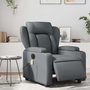 Voir la diapositive 1 : VIDAXL Fauteuil de massage inclinable electrique gris similicuir