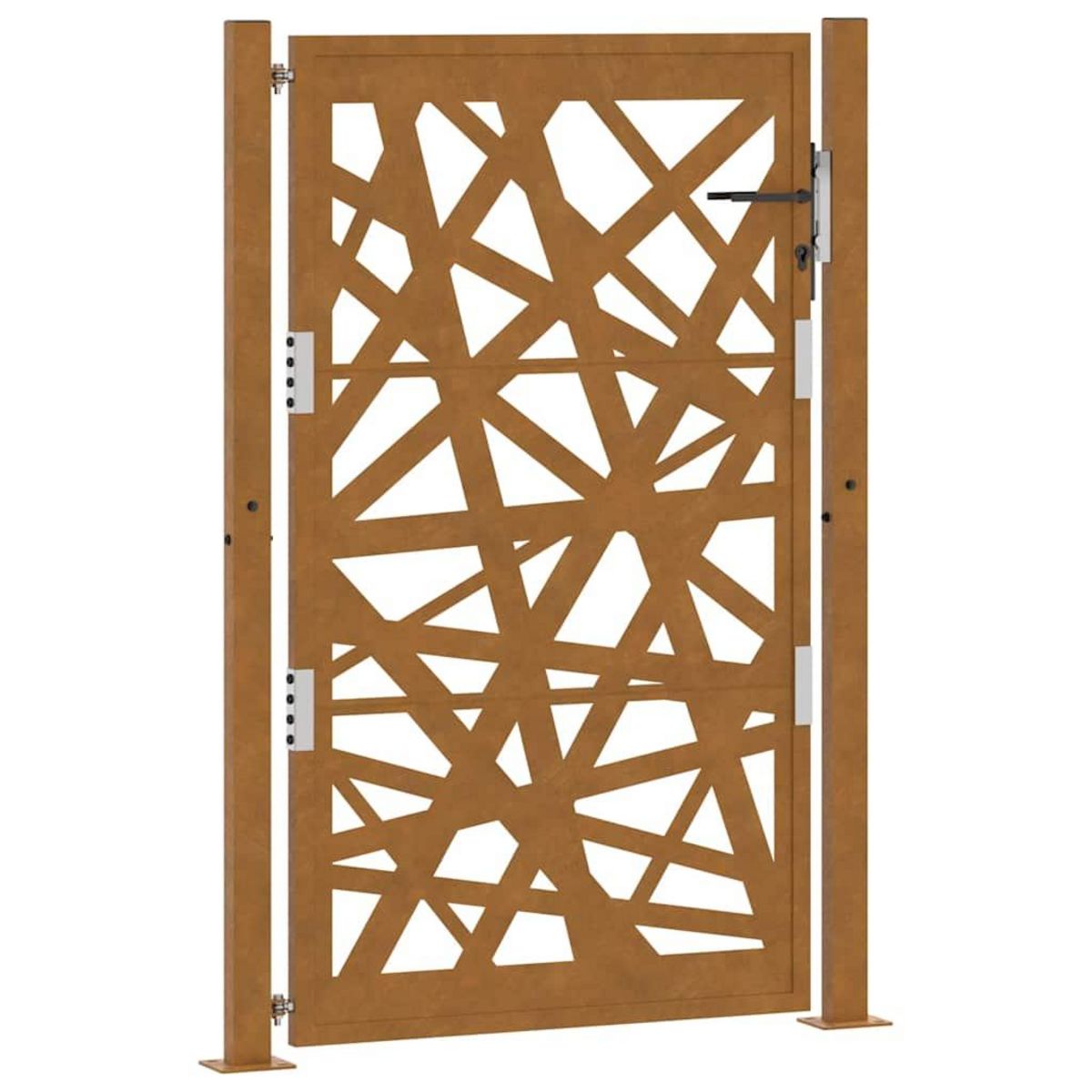 VIDAXL Porte de jardin acier resistant aux intemperies design lumiere