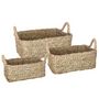 Voir la diapositive 1 :  Lot de 3 Paniers de Rangement à Anses  Seagrass  13cm Naturel