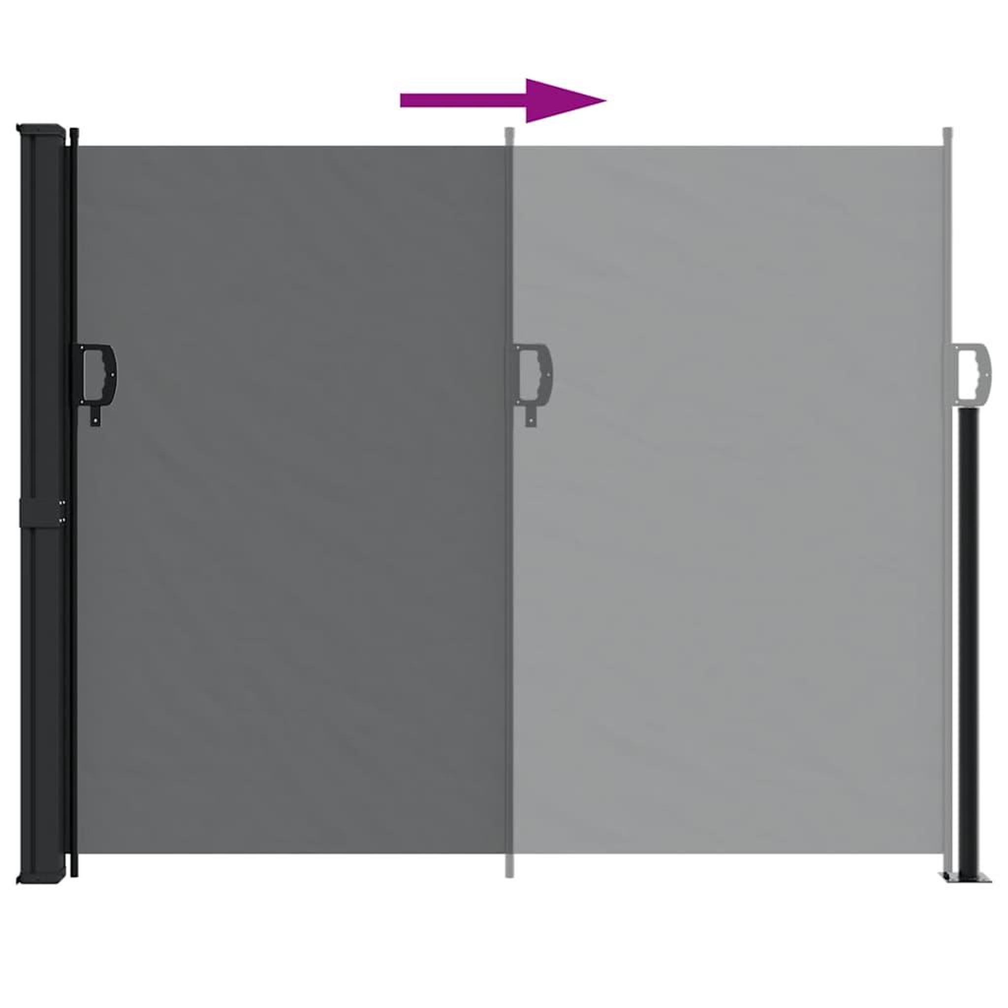 Voir la diapositive 5 : VIDAXL Auvent lateral retractable noir 160x300 cm