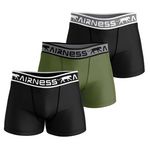 Airness AIRNESS Lot de 3 boxers homme en coton Starter. Coloris disponibles : Vert