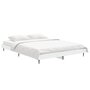 Voir la diapositive 3 : VIDAXL Cadre de lit sans matelas blanc 135x190 cm bois d'ingenierie
