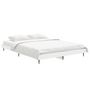 Voir la diapositive 3 : VIDAXL Cadre de lit sans matelas blanc 135x190 cm bois d'ingenierie