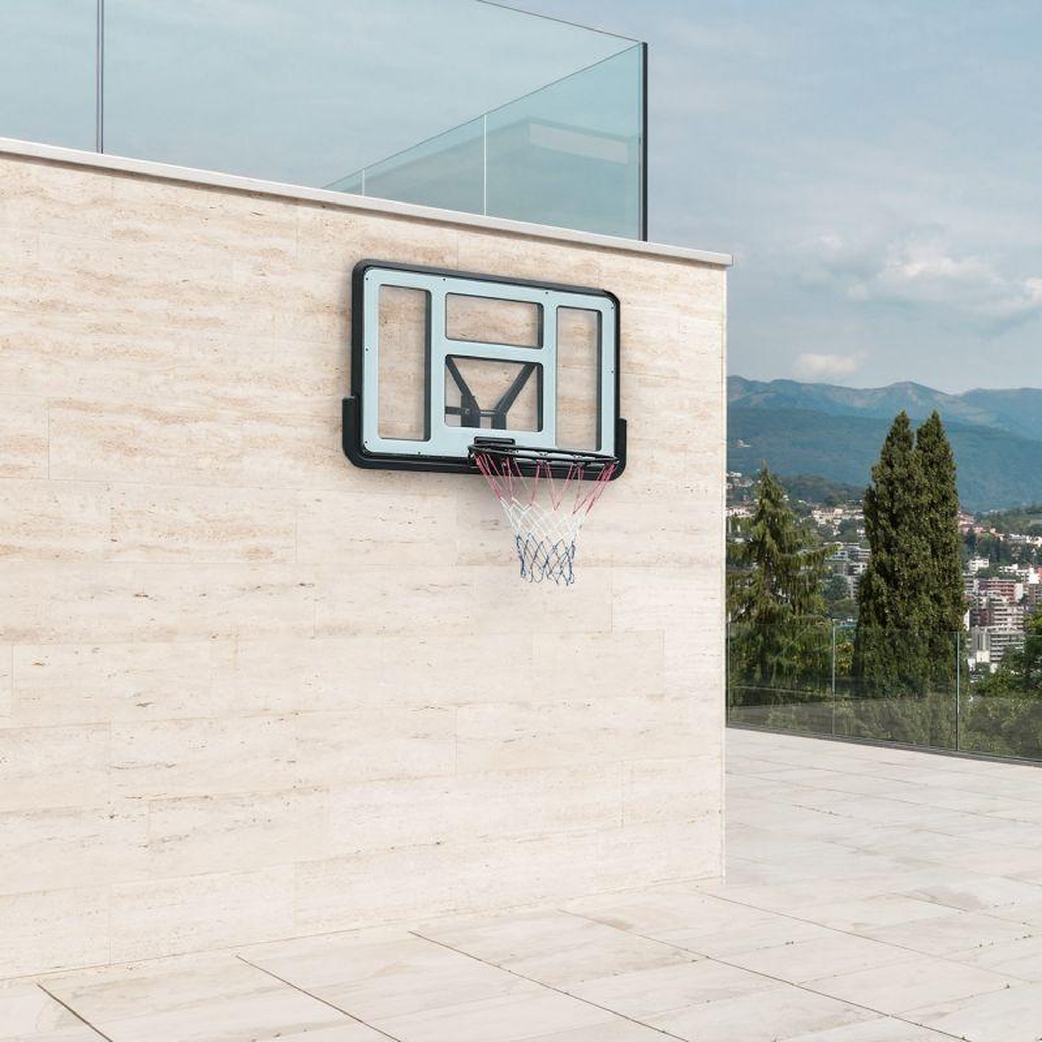 Voir la diapositive 2 : BUMBER Panneau de Basket Mural Portable  Phoenix  110 x 75 cm