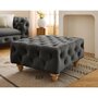 Voir la diapositive 1 : LISA DESIGN Walter - pouf chesterfield en velours - pieds bois