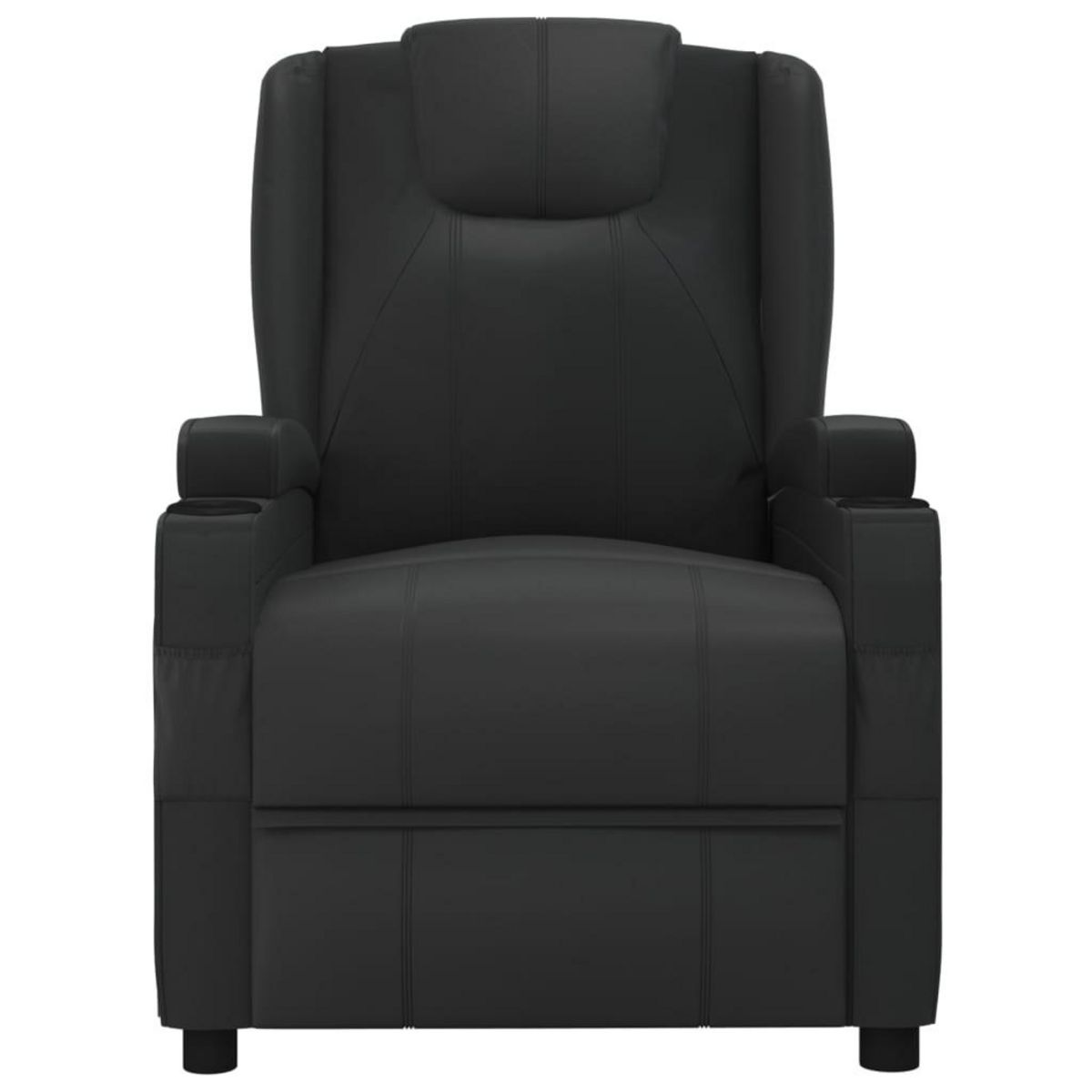 VIDAXL Fauteuil Noir Similicuir