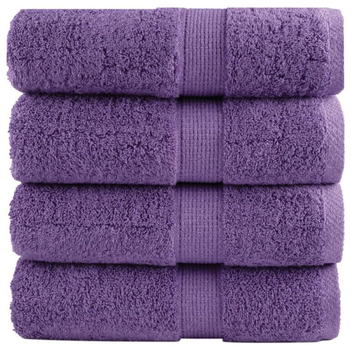 VIDAXL Serviettes d invité de qualité supérieure SOLUND 4 pcs violet