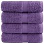 Voir la diapositive 1 : VIDAXL Serviettes d invité de qualité supérieure SOLUND 4 pcs violet