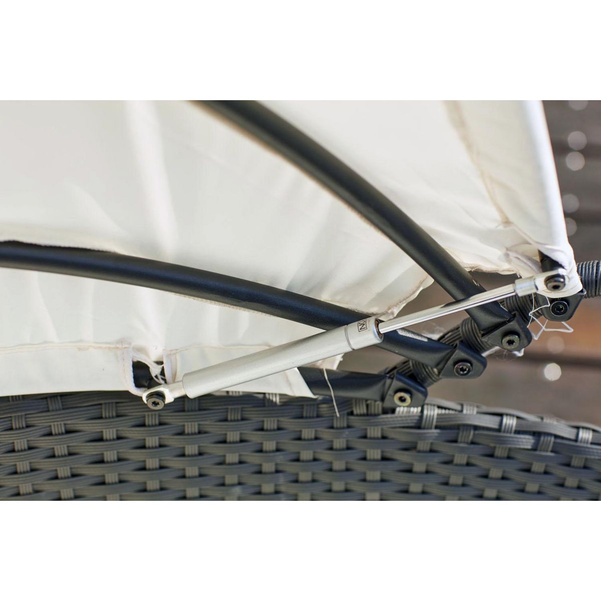 CONCEPT USINE Salon de jardin 4-6 pers en résine tressée gris CIRCA