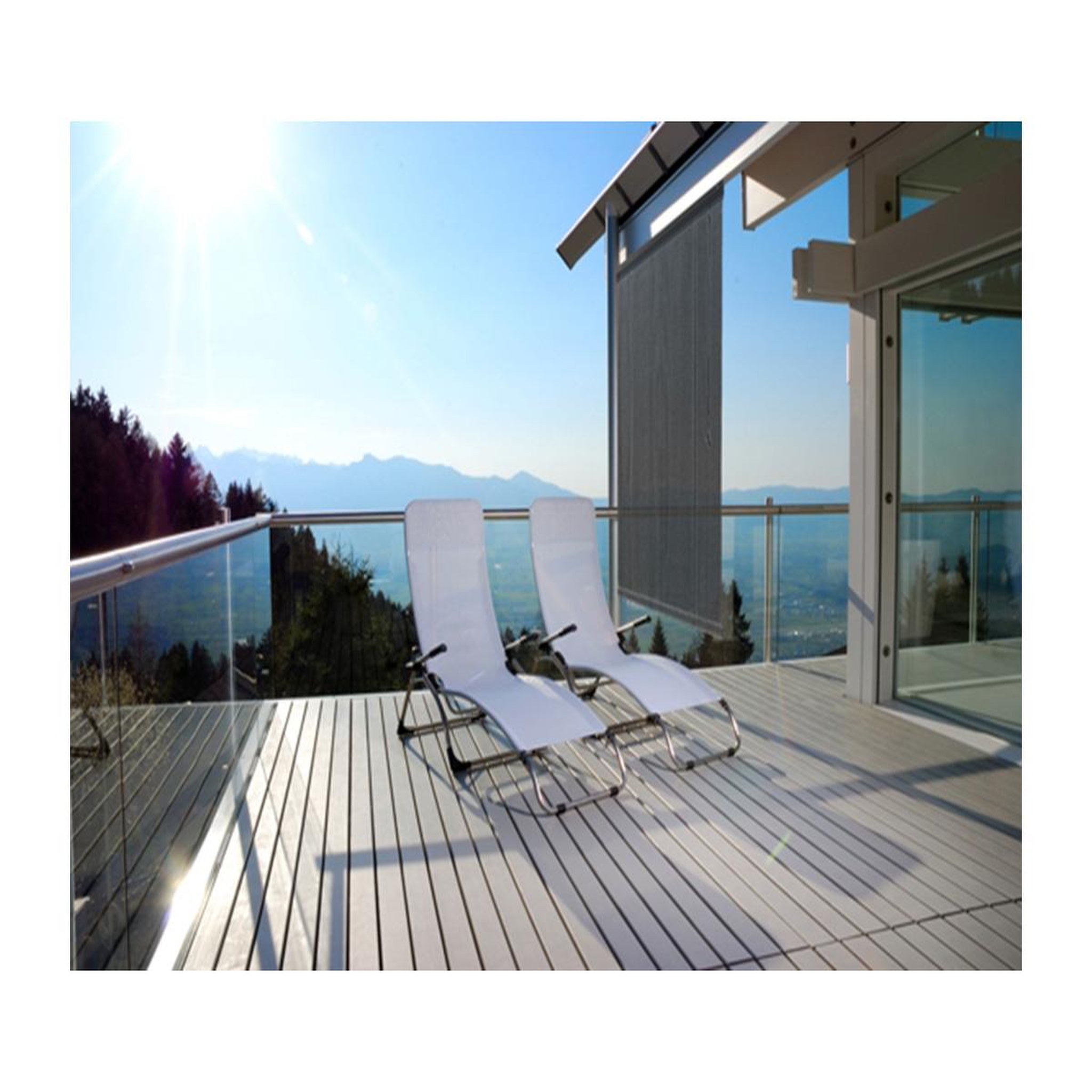Voir la diapositive 2 : Morel Store d'ombrage 100 x H 180 cm Ardoise- 165g/m² - Morel