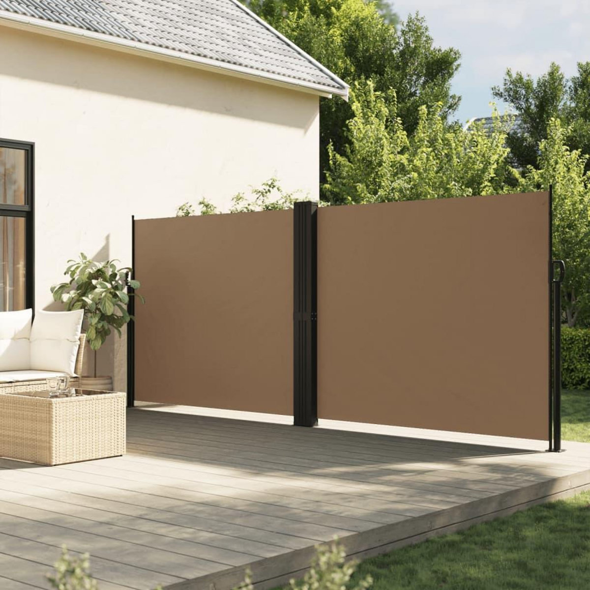VIDAXL Auvent lateral retractable taupe 160x1000 cm