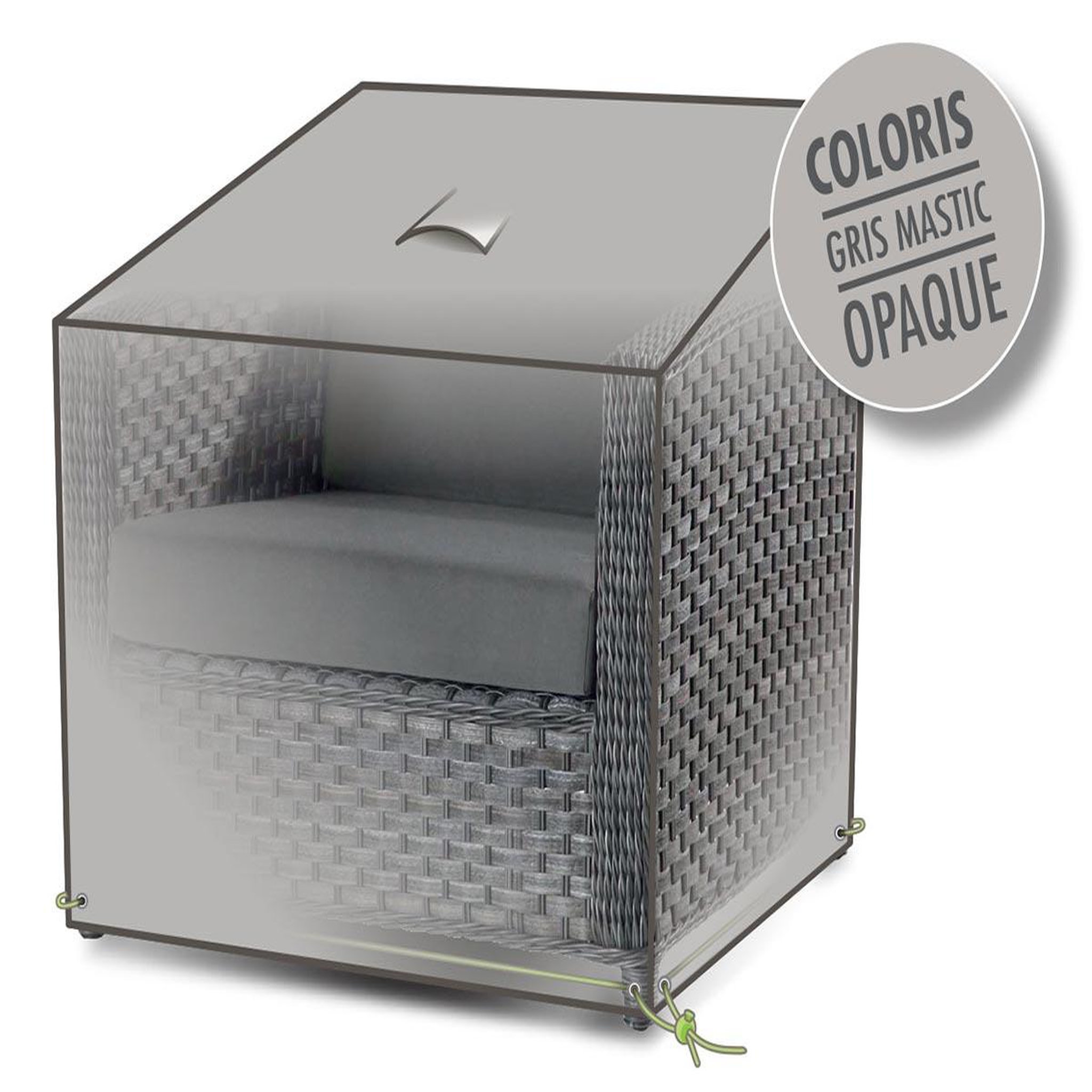 Voir la diapositive 1 : Jardiline Housse de protection Cover Line pour fauteuil de jardin - 85 x 85 x 75 cm - Jardiline