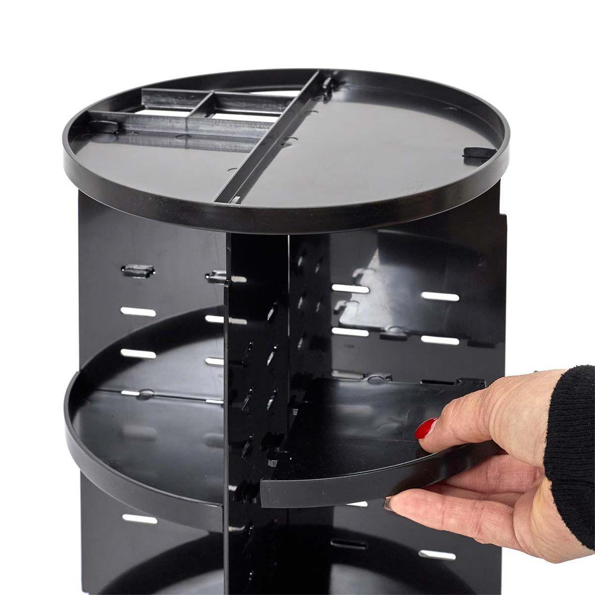 Voir la diapositive 4 : Cosmetic Club Carrousel de maquillage  rotation  30cm noir