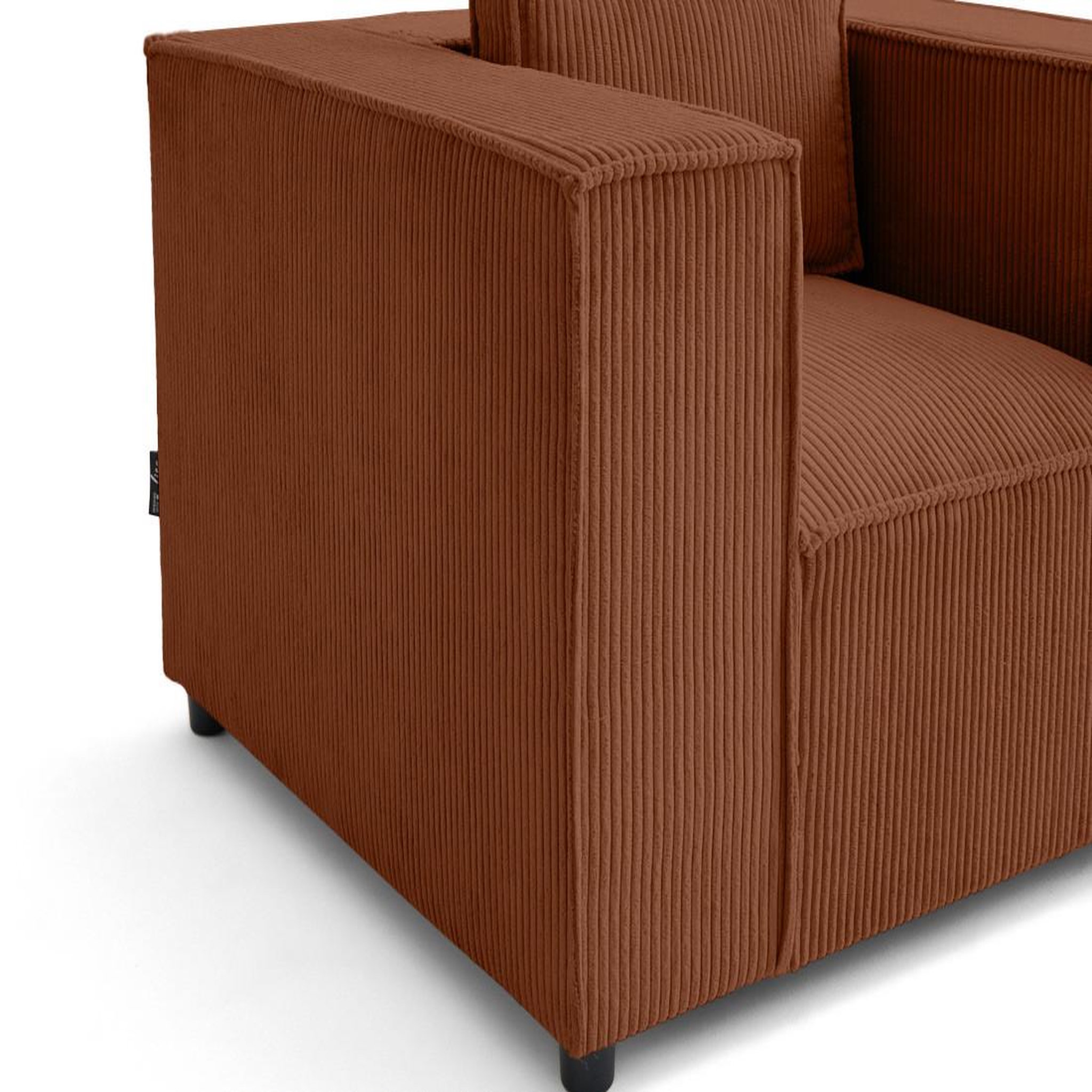 Voir la diapositive 5 : LISA DESIGN Stella - fauteuil en velours côtelé