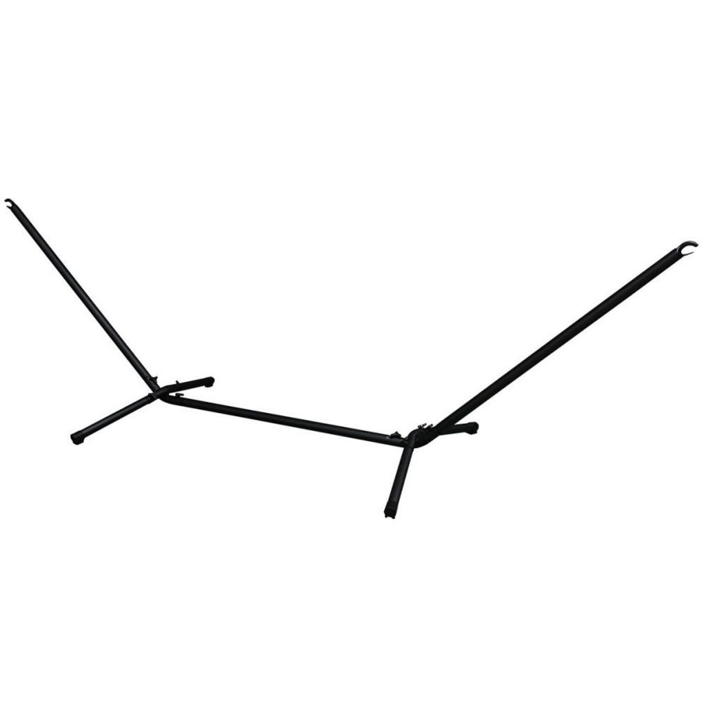 Support Pied De Hamac Réglable Structure Métal époxy Noir Noir Outsunny La Redou