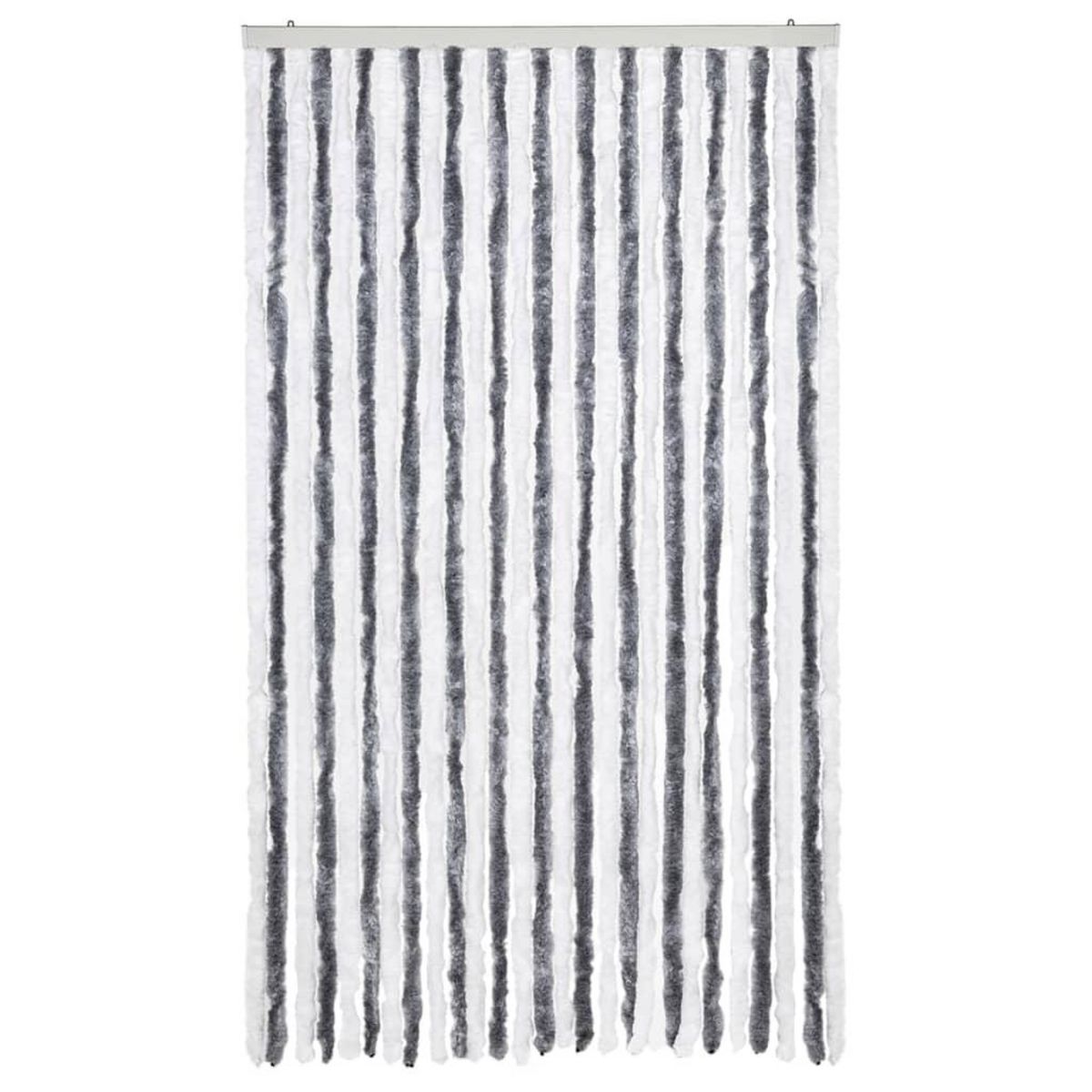 VIDAXL Moustiquaire gris et blanc 118x220 cm chenille