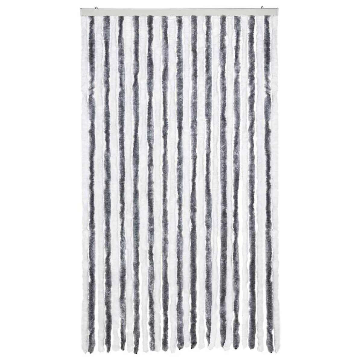 VIDAXL Moustiquaire gris et blanc 118x220 cm chenille
