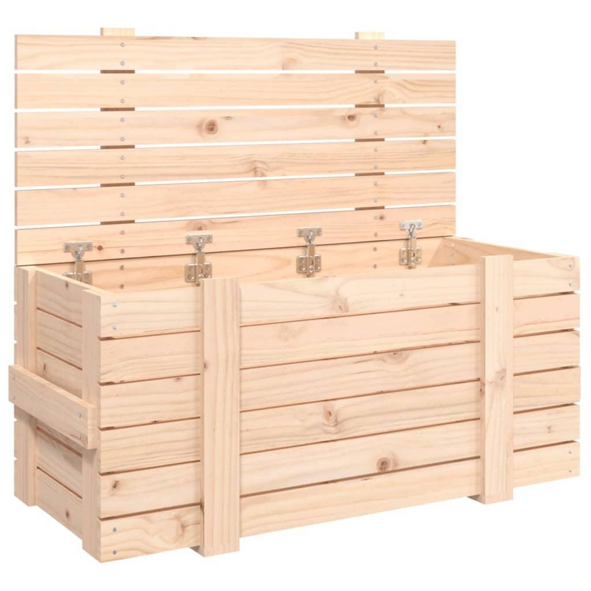 VIDAXL Boîte de rangement 91x40,5x42 cm Bois massif de pin