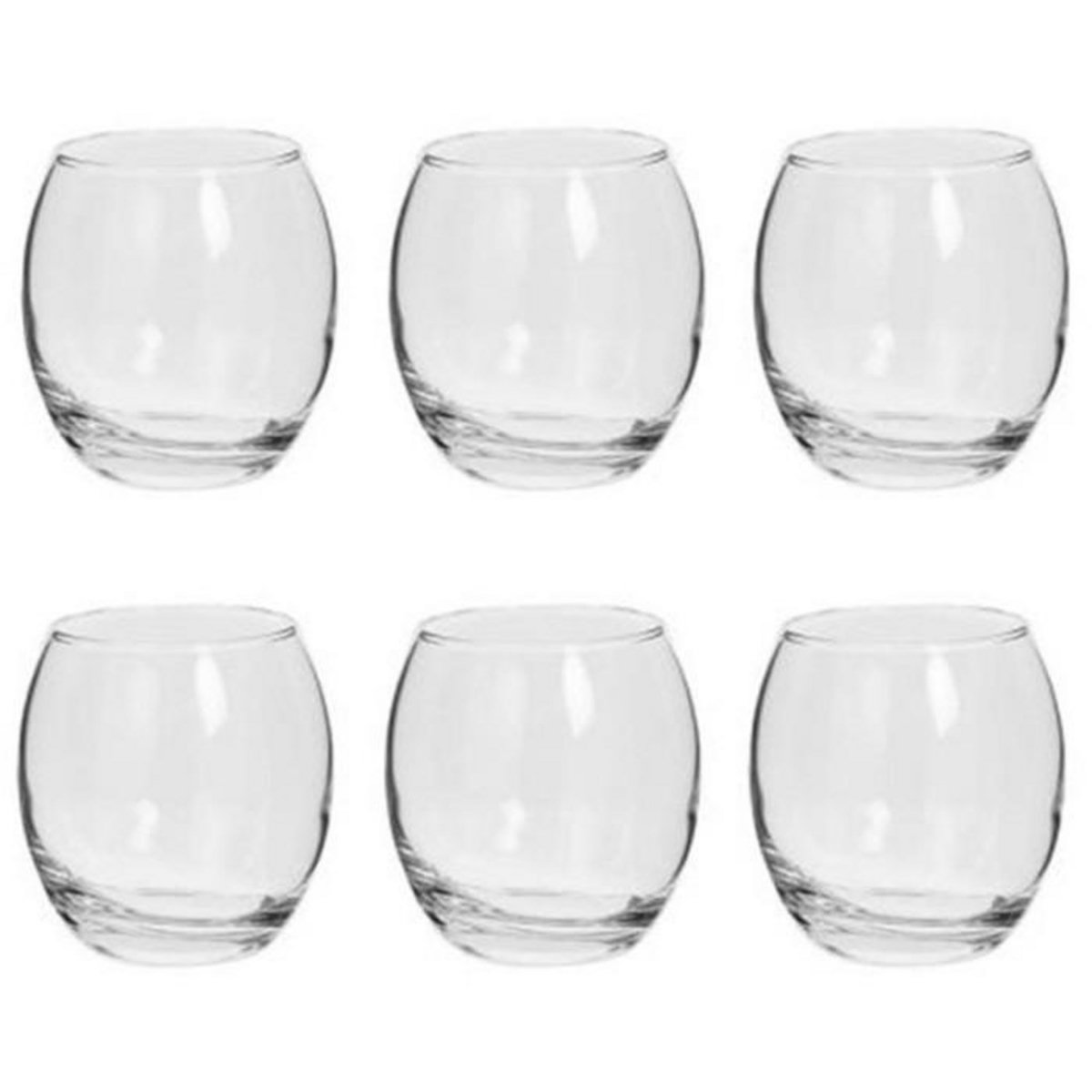 SECRET DE GOURMET Lot de 6 Gobelets Bas  Cesari'Eau  40cl Transparent