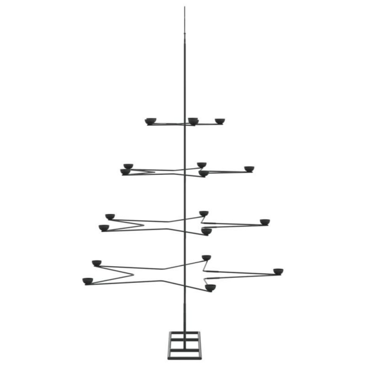 VIDAXL Arbre de Noël en métal pour décoration noir 140 cm