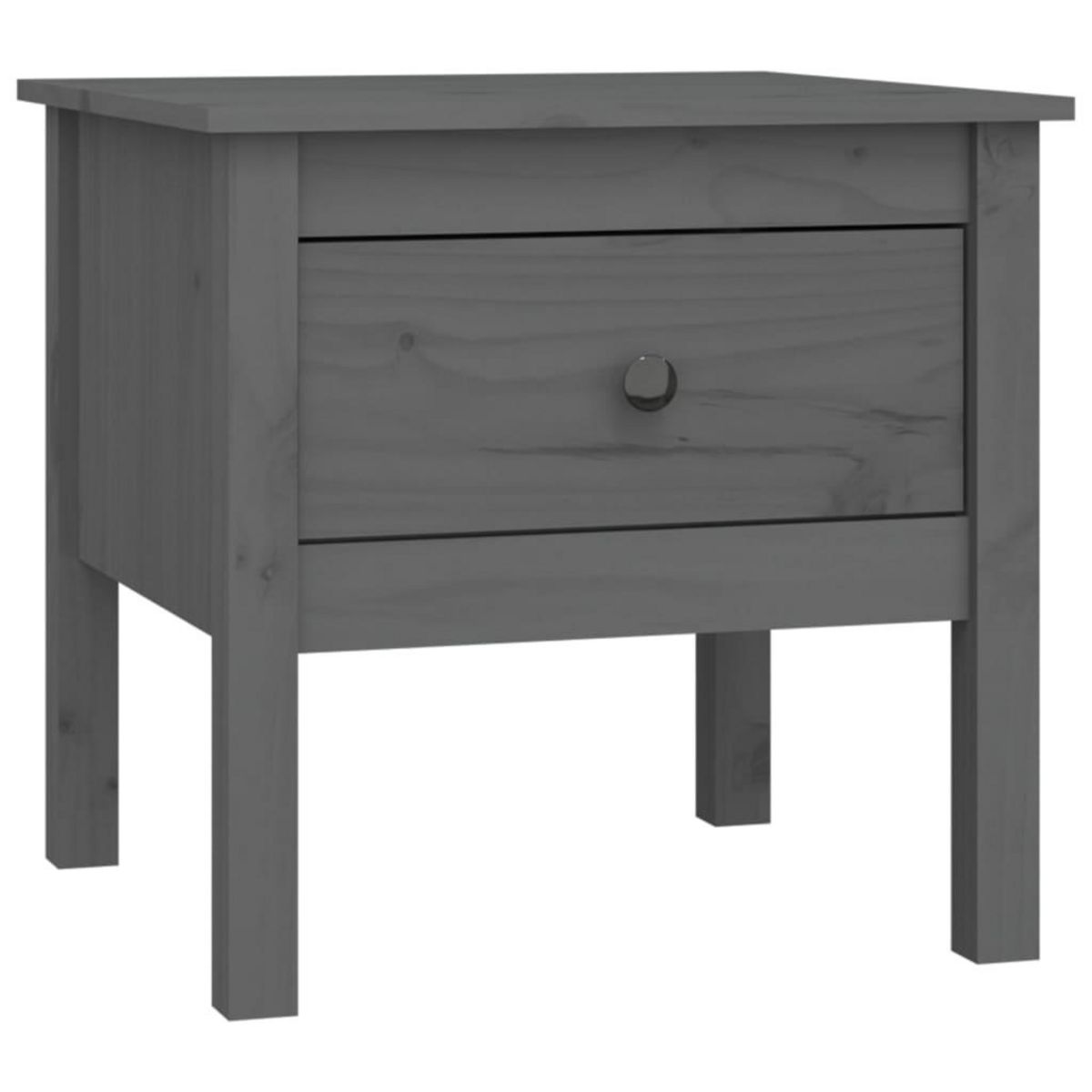 VIDAXL Table d'appoint Gris 50x50x49 cm Bois massif de pin