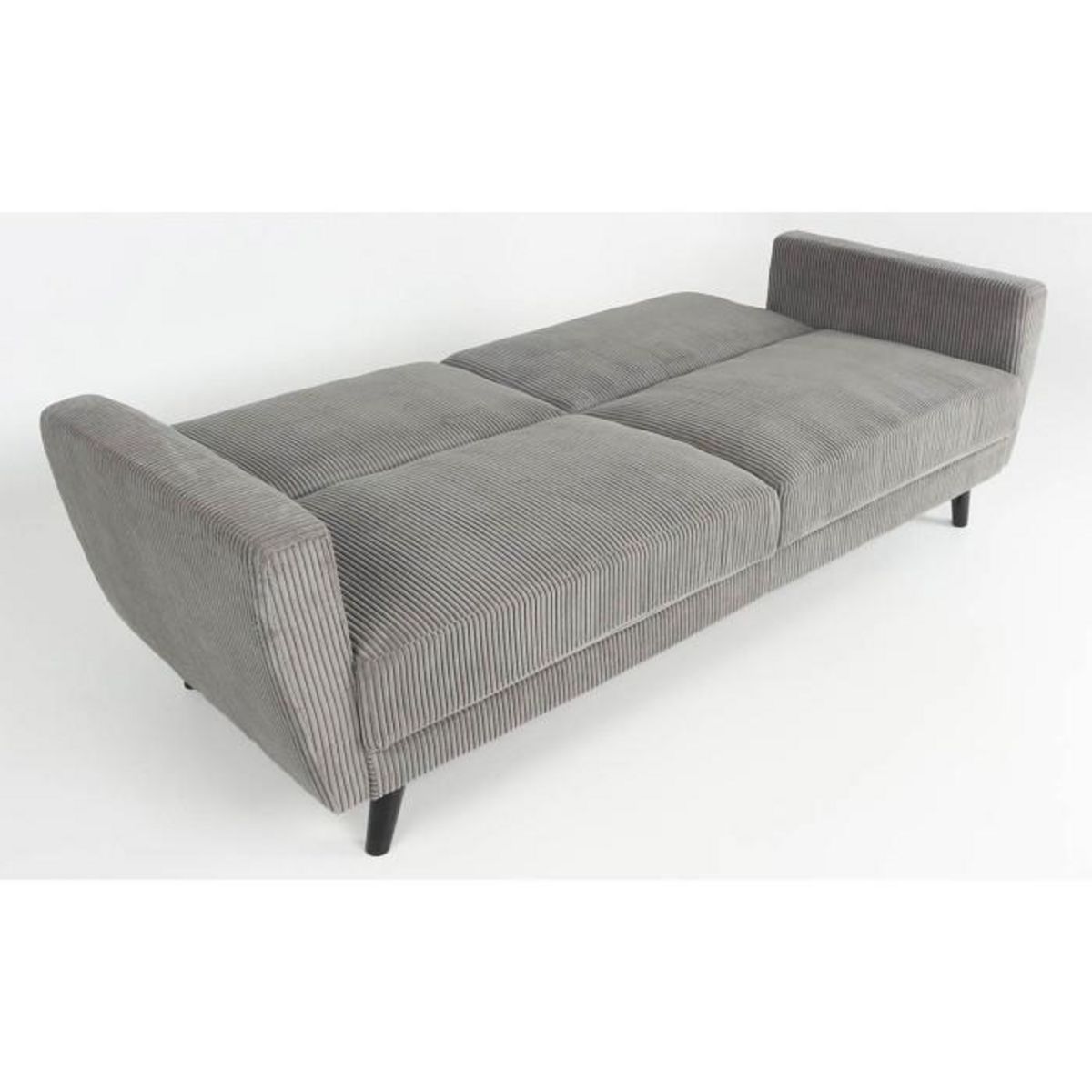 Paris Prix Canapé Convertible en Velours  Garry  220cm Gris