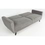 Voir la diapositive 2 : Paris Prix Canapé Convertible en Velours  Garry  220cm Gris
