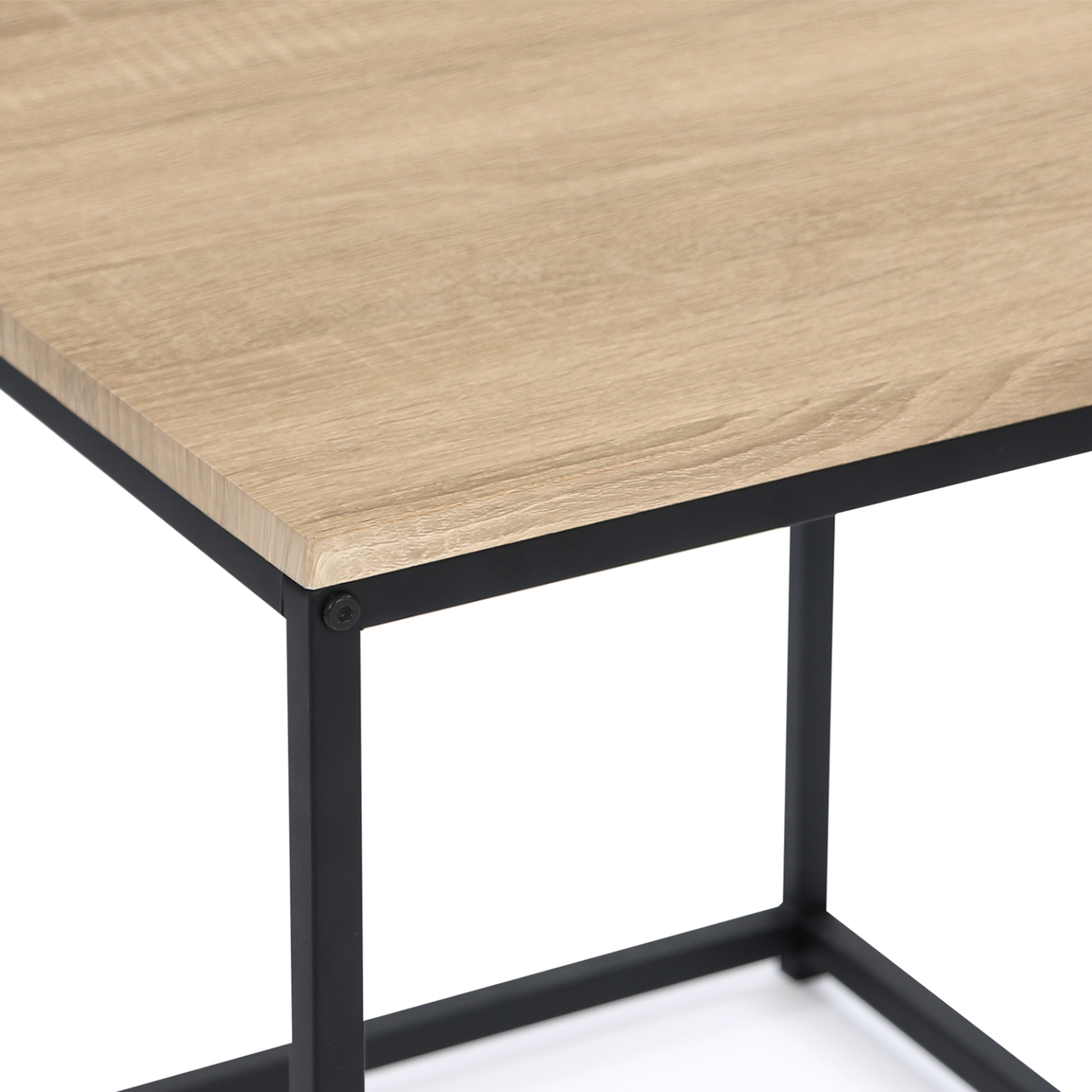 Voir la diapositive 5 : ID MARKET Lot de 3 tables basses gigognes detroit 35/40/45 design industriel