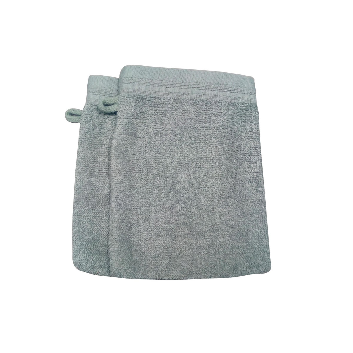 ACTUEL Lot de 2 gant de toilette uni en coton 400g/m²