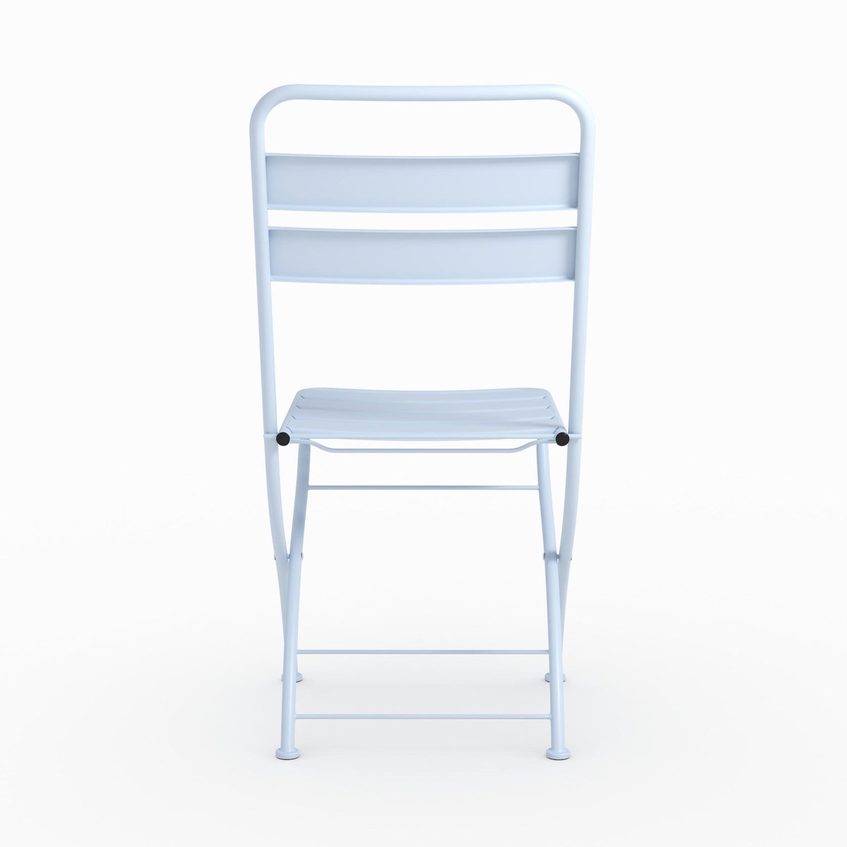 Rendez vous déco Lot de 2 chaises de jardin en métal bleu pastel, pliantes-Yumi