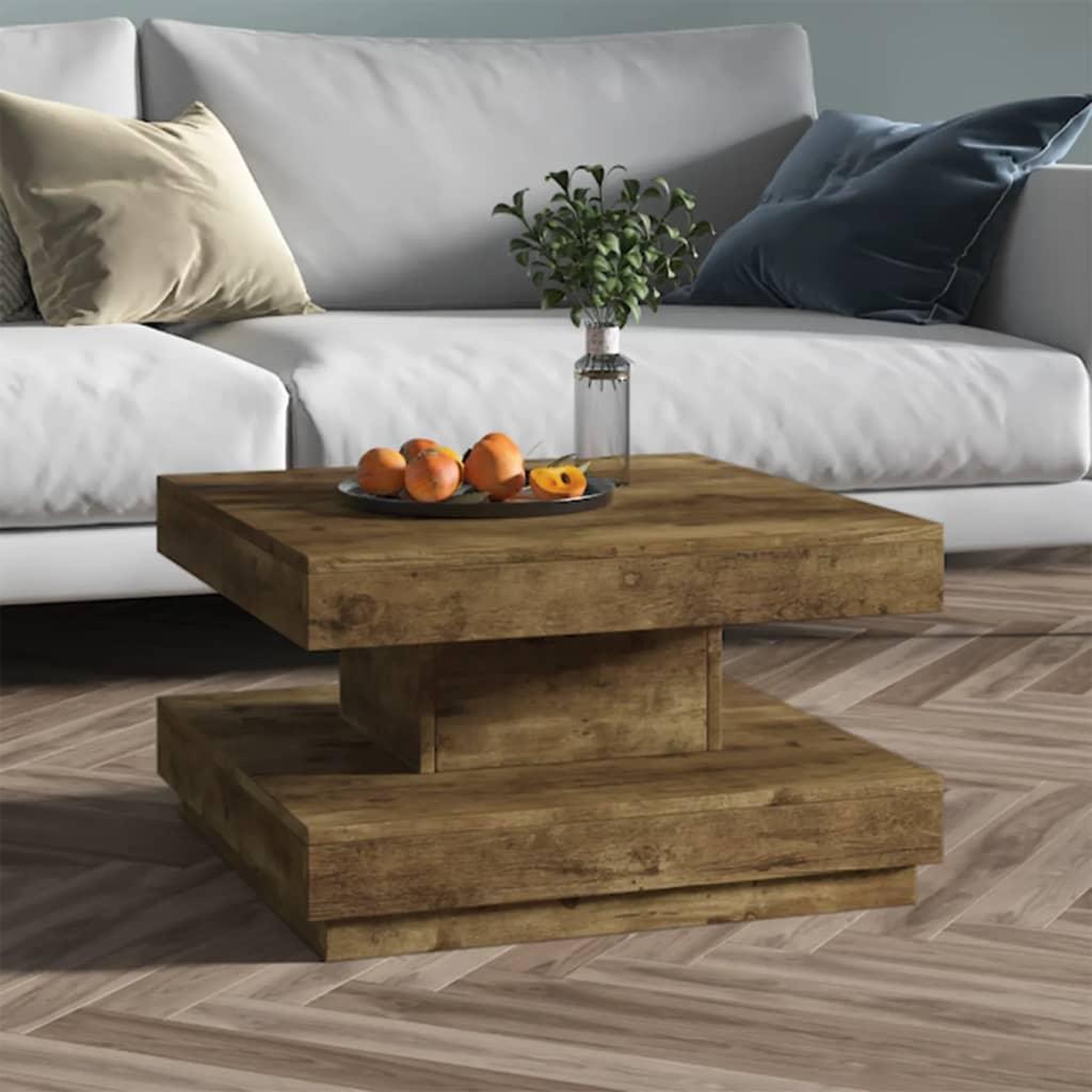 VIDAXL Table basse Marron fonce 60x60x35 cm MDF
