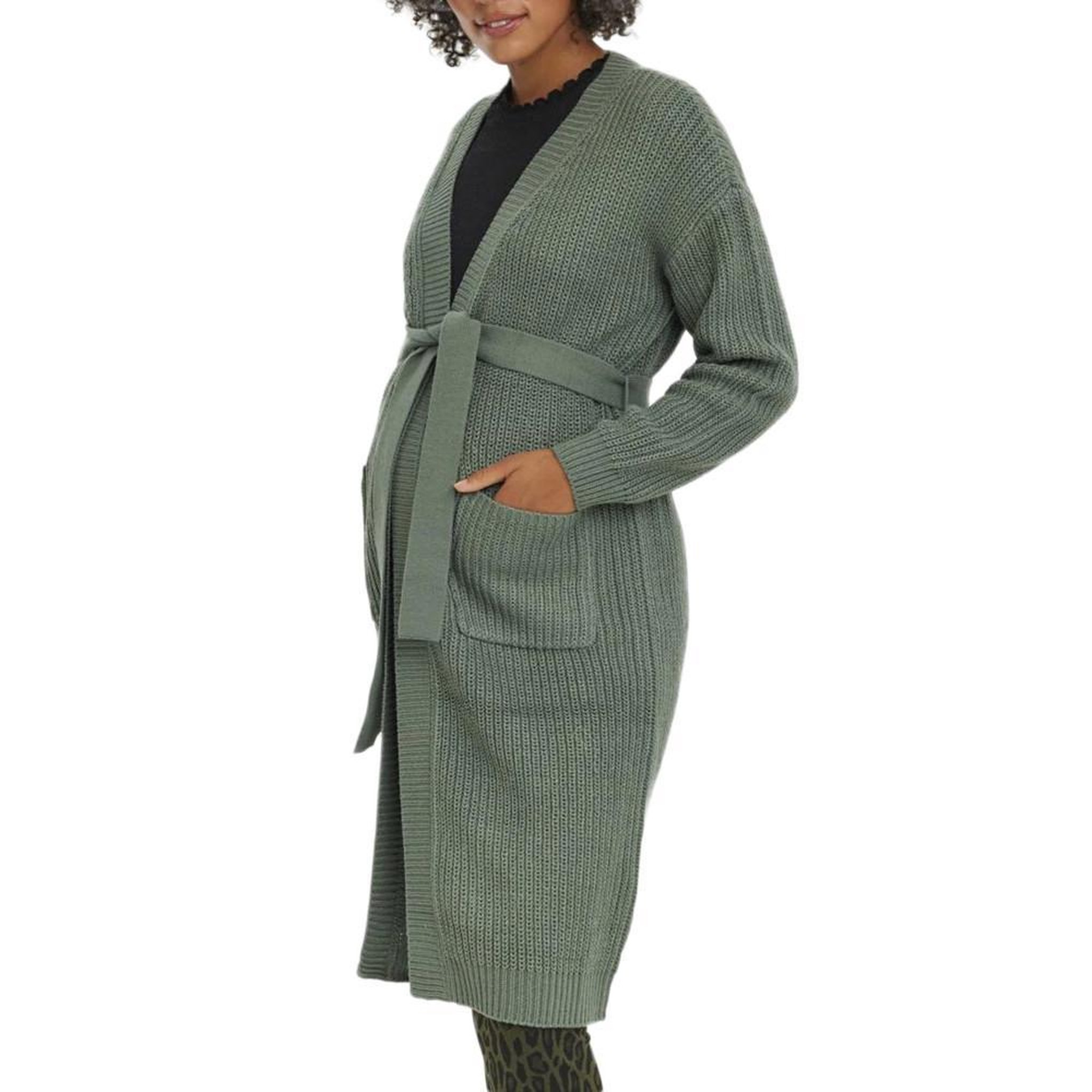 VERO MODA MATERNITY Gilet Kaki Femme Vero Moda Marternity Belted. Coloris disponibles : Vert