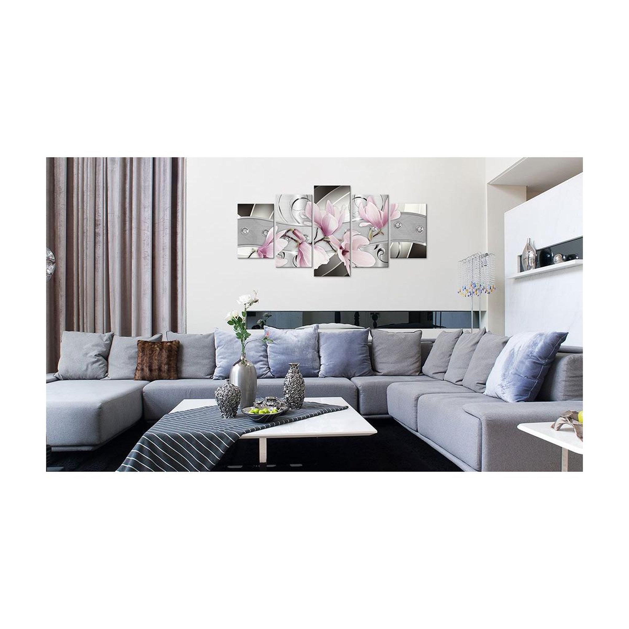 Voir la diapositive 2 : Paris Prix Tableau imprimé  magnolias en acier