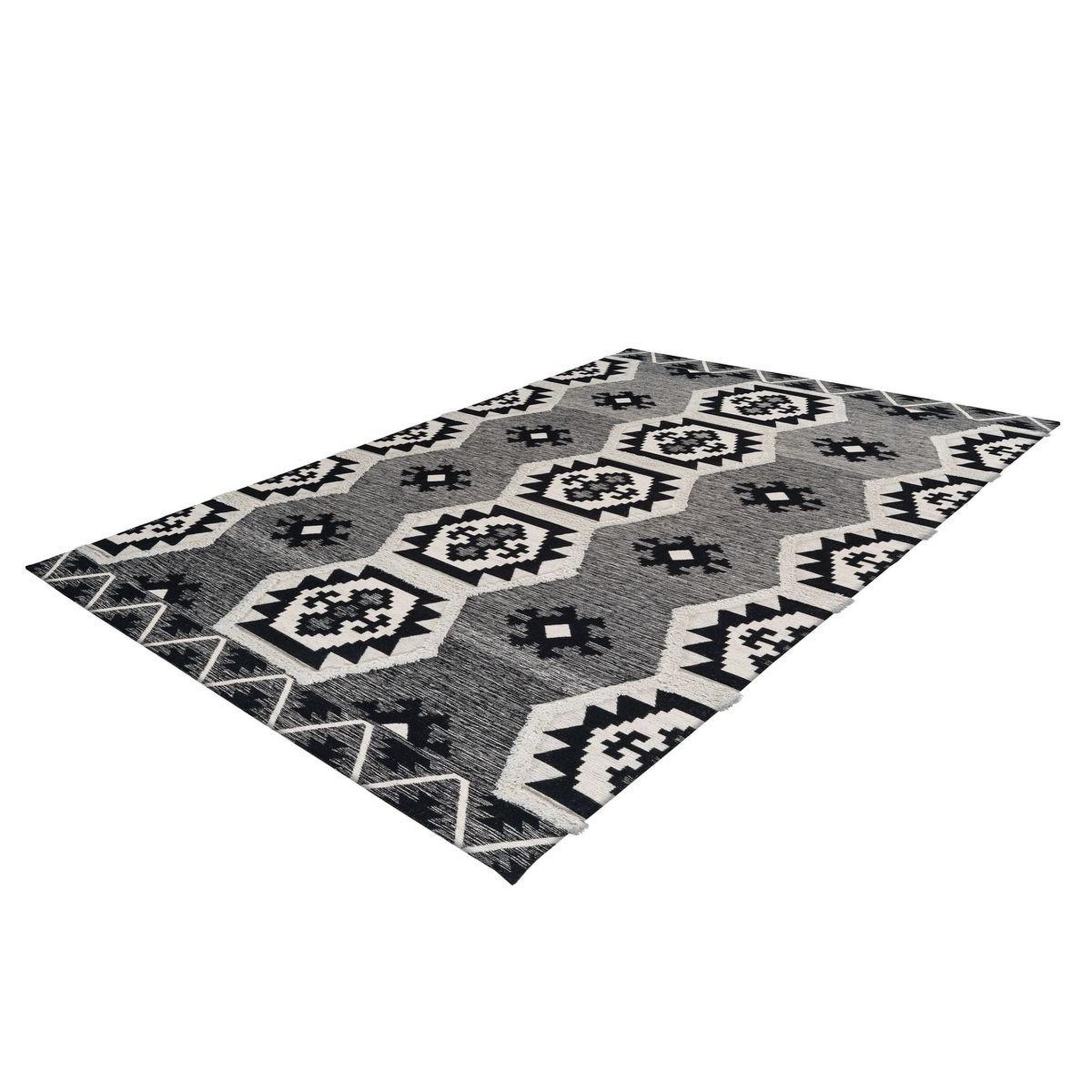 Voir la diapositive 4 : Paris Prix Tapis coupe 3d à poils courts  ethnie  gris