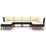 Voir la diapositive 3 : VIDAXL Salon de jardin 8 pcs avec coussins Resine tressee Noir