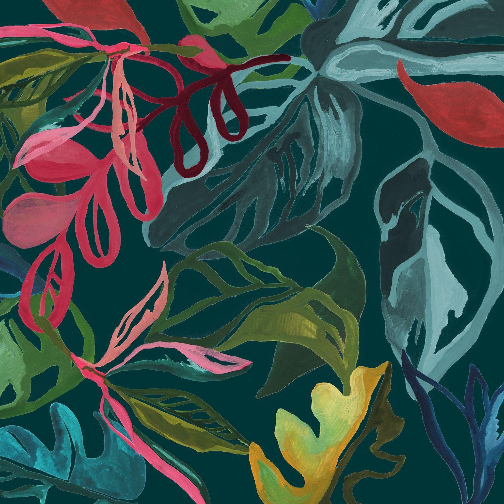 Voir la diapositive 3 : ATMOSPHERA Parure de lit 2 places en coton imprimé selva - 240x220 cm - bleu