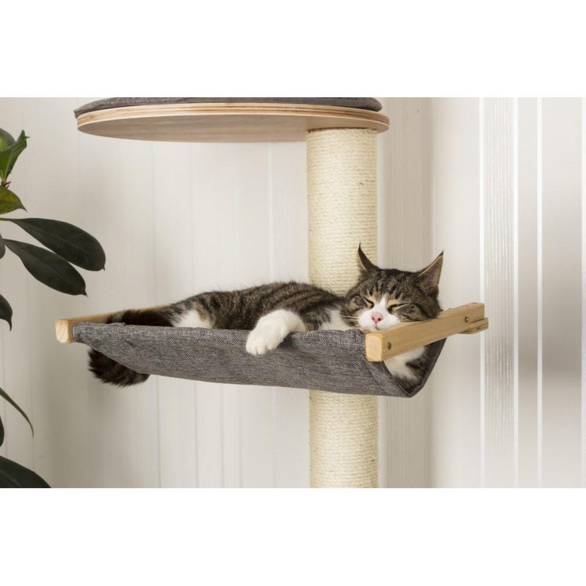 Voir la diapositive 6 : KERBL Arbre a chat mural - H. 185 cm - Dolomit XL Tofana - KERBL - Gris