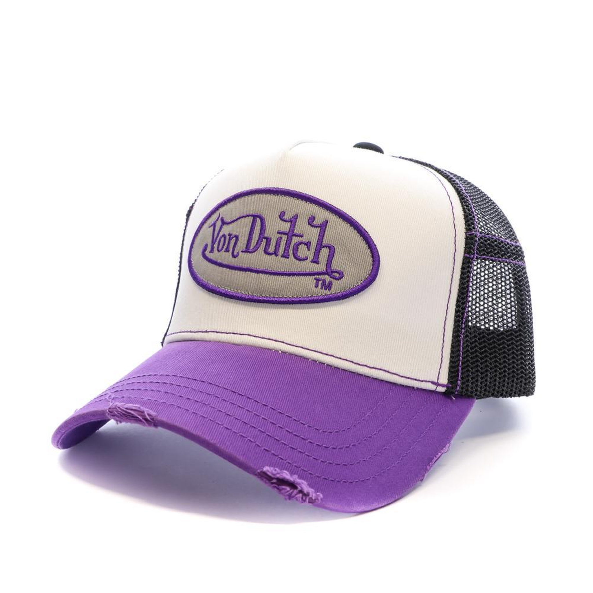 Voir la diapositive 1 : VON DUTCH Casquette Blanche/Noire/ Homme Von Dutch Art