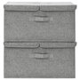 Voir la diapositive 3 : VIDAXL Boîtes de rangement 2 pcs Tissu 50x30x25 cm Gris