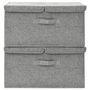Voir la diapositive 3 : VIDAXL Boîtes de rangement 2 pcs Tissu 50x30x25 cm Gris