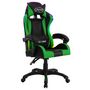 Voir la diapositive 2 : VIDAXL Fauteuil de jeux video avec LED RVB Vert et noir Similicuir