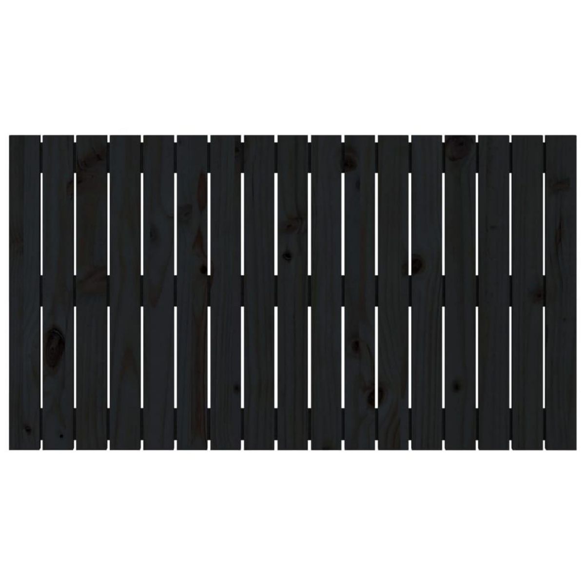 VIDAXL Tete de lit murale Noir 108x3x60 cm Bois massif de pin