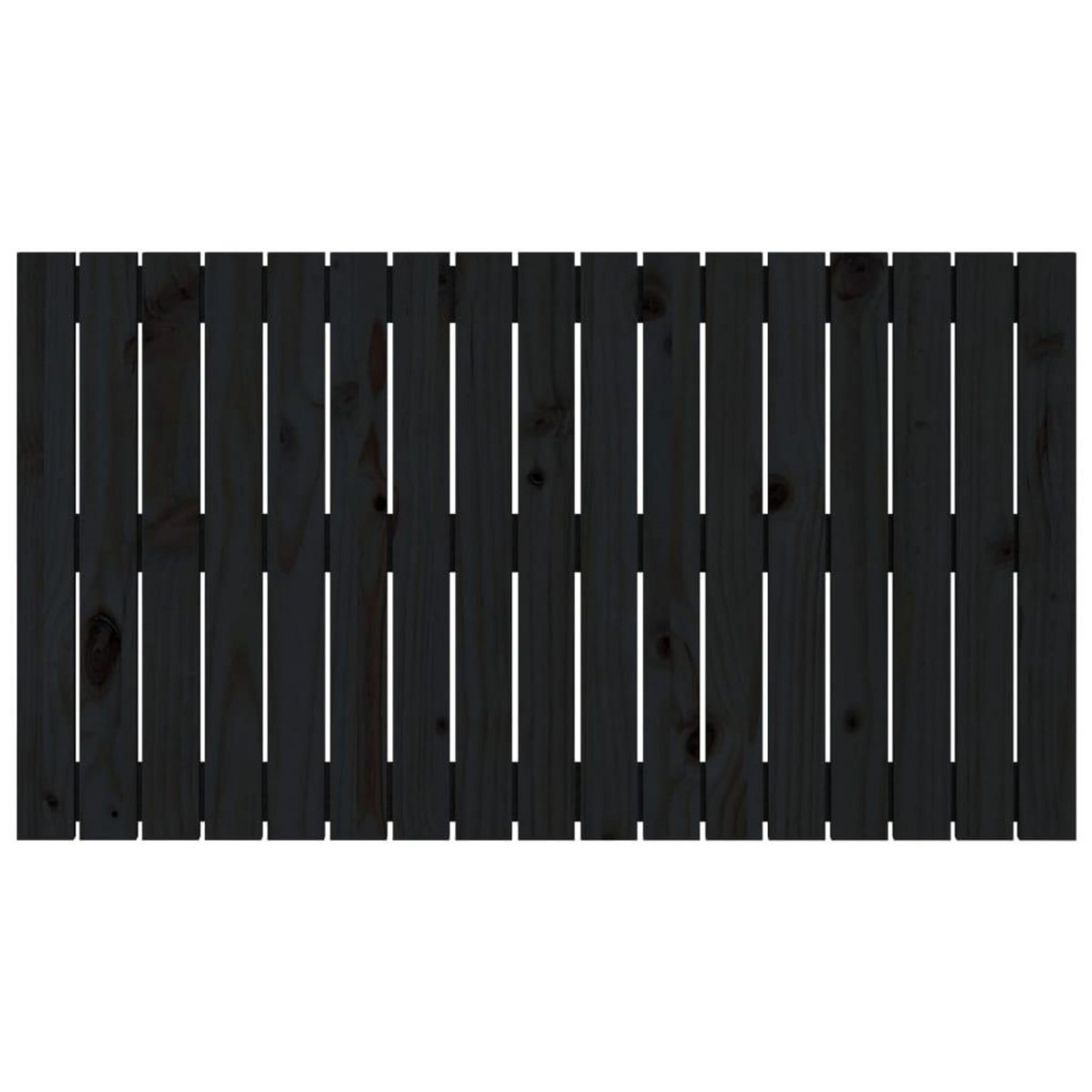 VIDAXL Tete de lit murale Noir 108x3x60 cm Bois massif de pin