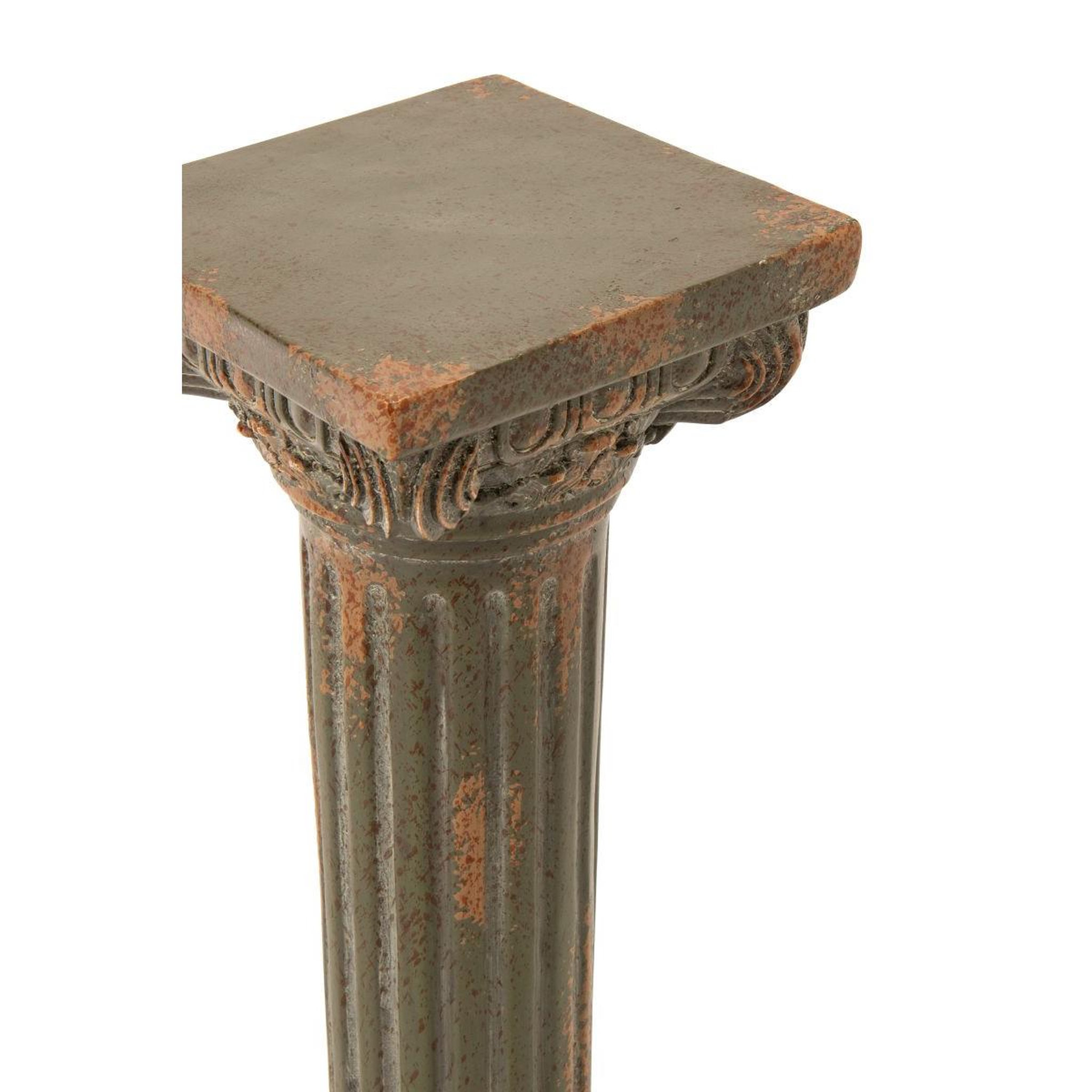 Voir la diapositive 2 : J-LINE Sellette de jardin  antik  92cm vert foncé