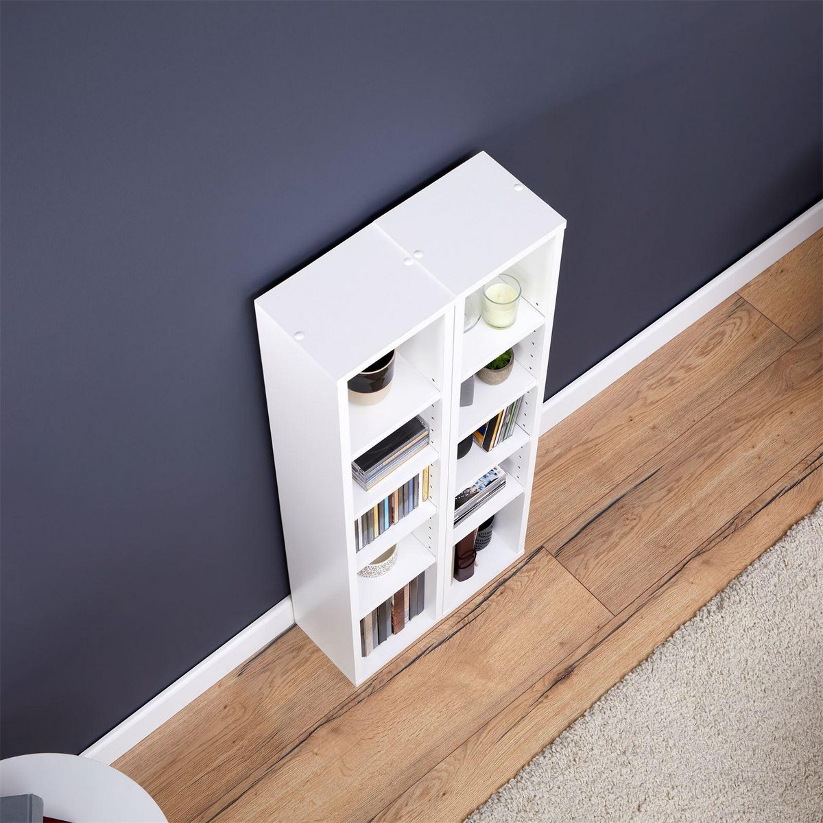 IDIMEX Etagères modulables MUSIQUE pour CD et DVD, en mélaminé