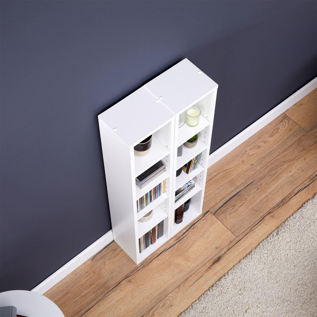 IDIMEX Etagères modulables MUSIQUE pour CD et DVD, en mélaminé