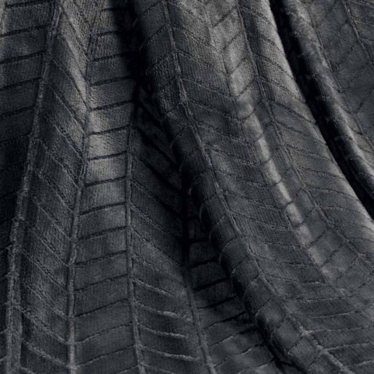 Paris Prix Plaid Motif Jacquard  Zema  125x150cm Anthracite