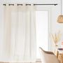 Voir la diapositive 4 : Paris Prix Rideau à Œillets Effet Lin Tissé  Logan  140x260cm Naturel
