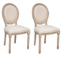 Voir la diapositive 1 : ATMOSPHERA Lot de 2 Chaises Design  Cleon  96cm Beige